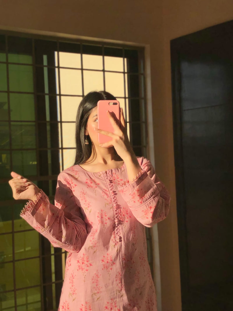 3 Piece - Cambric Printed Dress