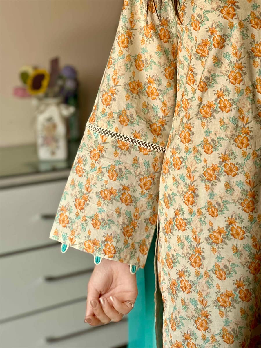 3 Piece - Cambric Printed Dress