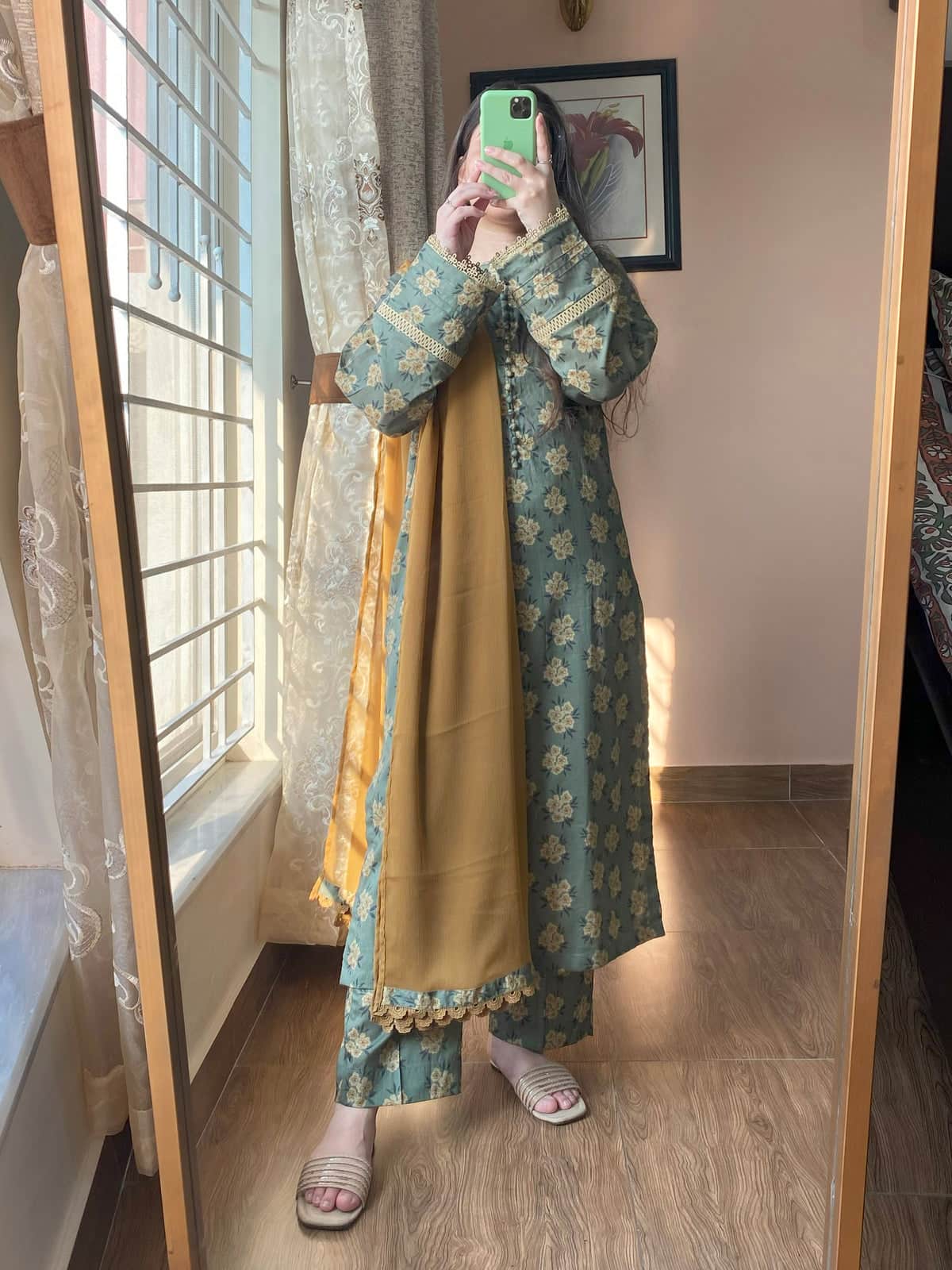 3 Piece - Cambric Printed Dress