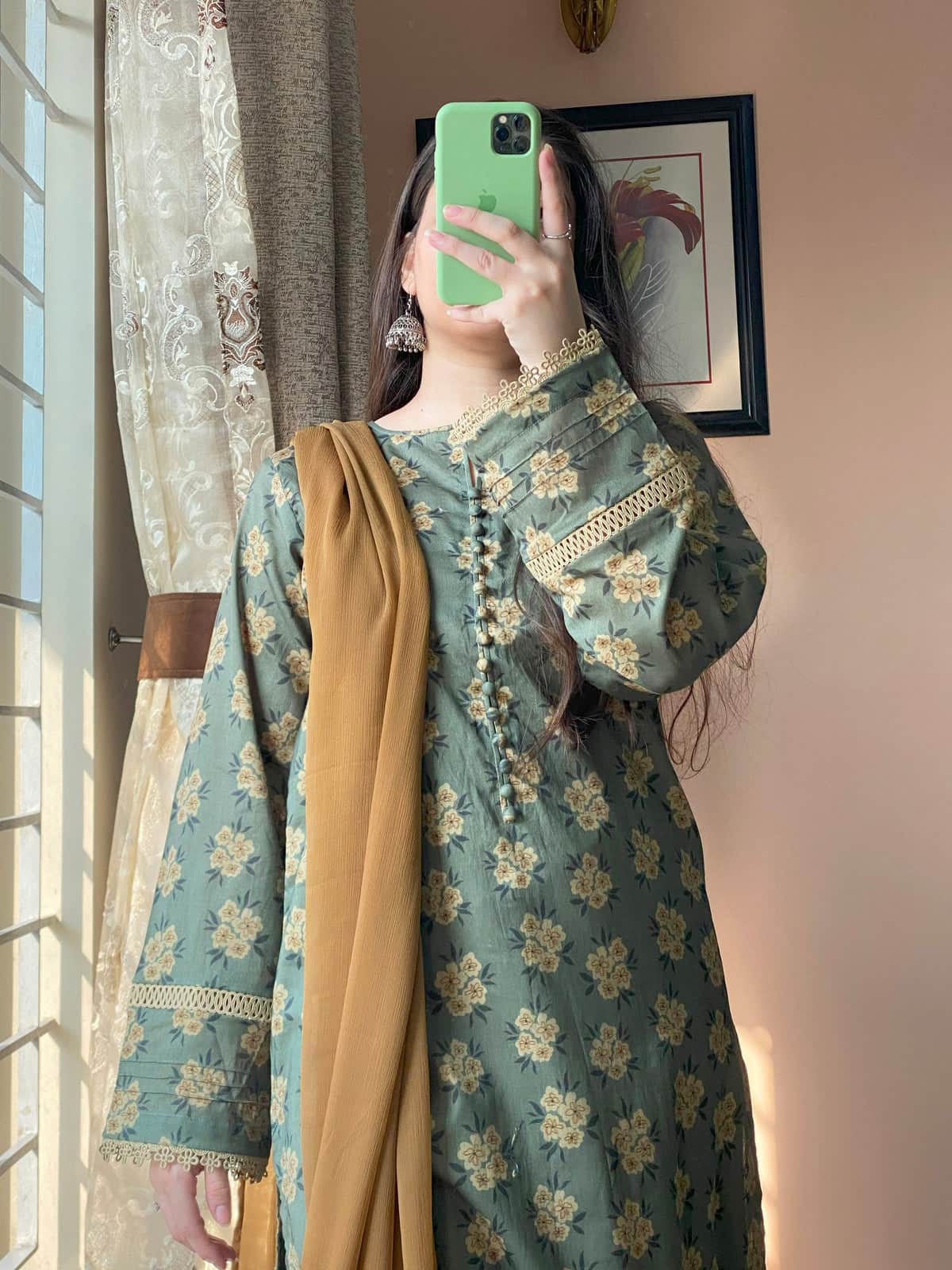 3 Piece - Cambric Printed Dress