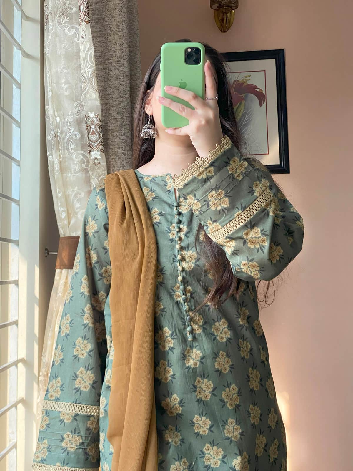 3 Piece - Cambric Printed Dress