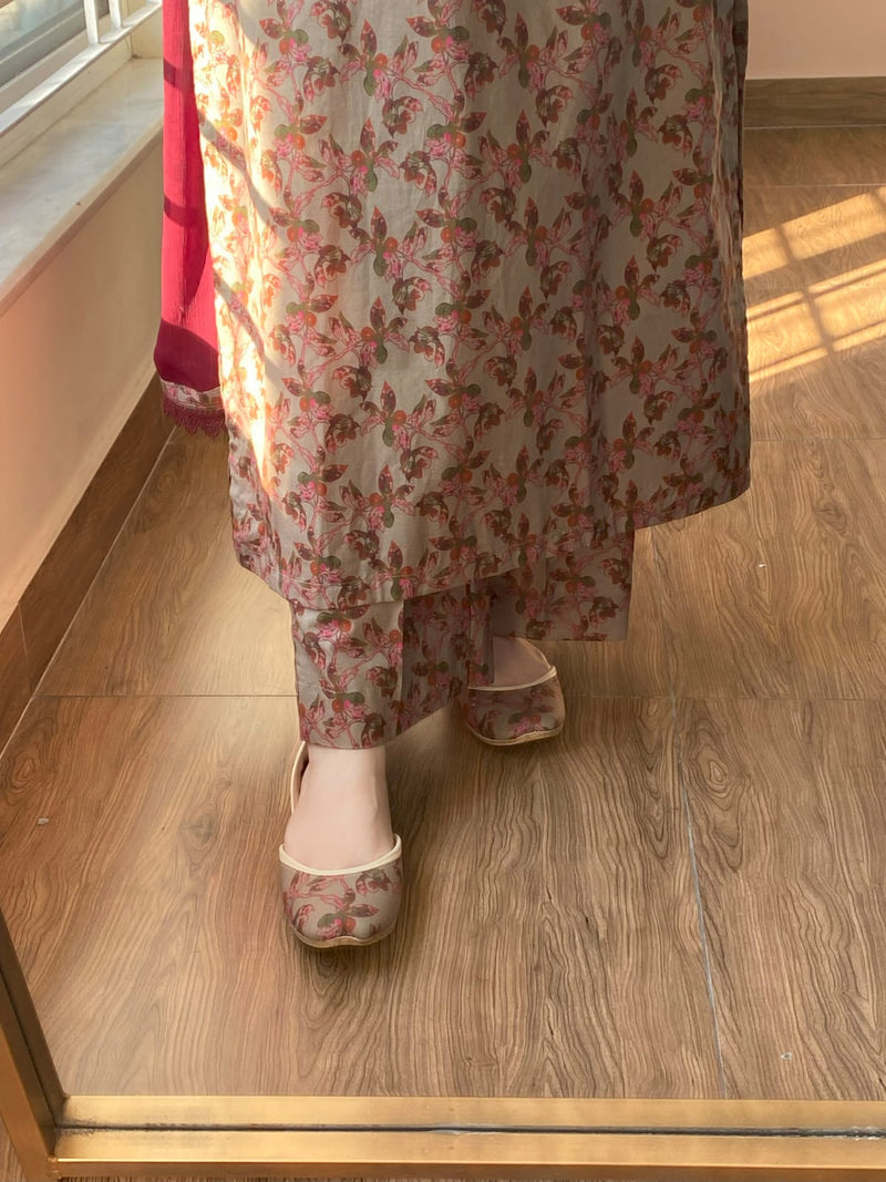 3 Piece - Cambric Printed Dress